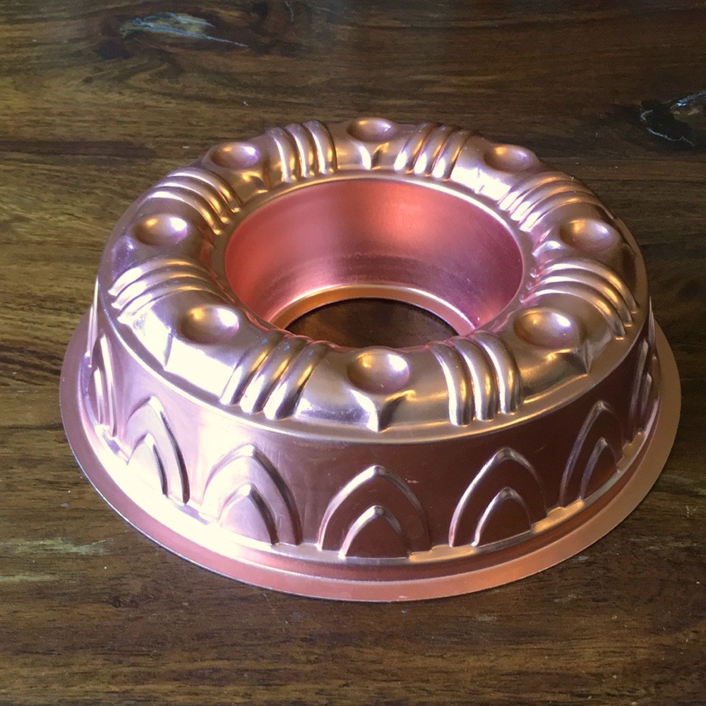 Vintage Copper Color Jello Mold Baking Pan Wall Kitchen Wall Decor Ring Shape